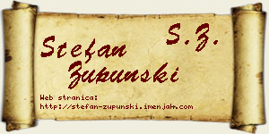 Stefan Župunski vizit kartica